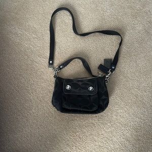 Black shoulder strap Coach Bag